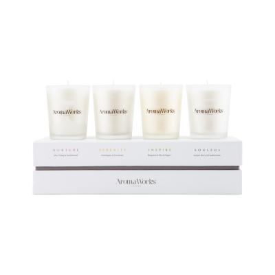 AromaWorks The Signature Range Small Candle Gift Set 75g x 4 Pack (contains: Serenity, Nurture, Soulful & Inspire)